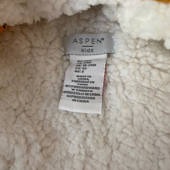 Aspen Kids Floral Faux Sherpa Hooded Button up Girls Best Sz 24 no - Picture 4 of 7